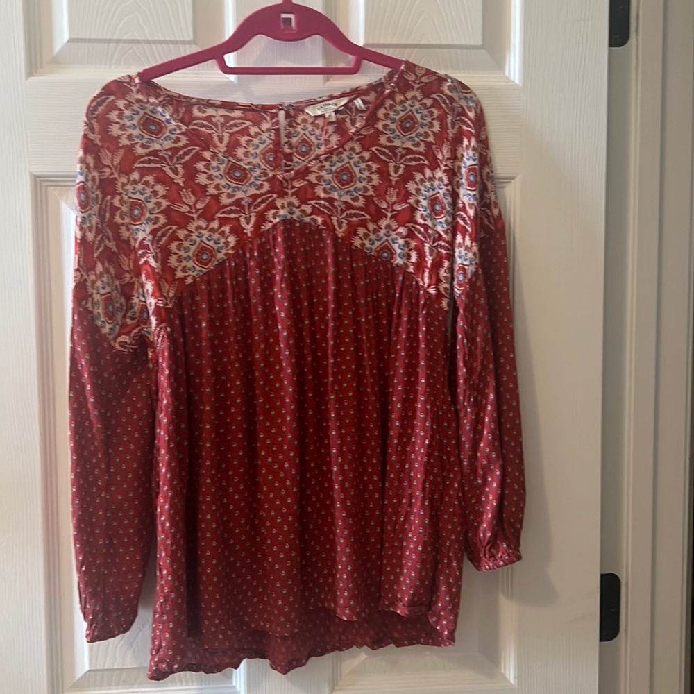 Red peasant top